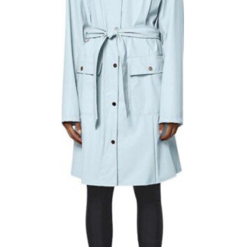 PRICE DROP Icy sky blue raincoat size XS